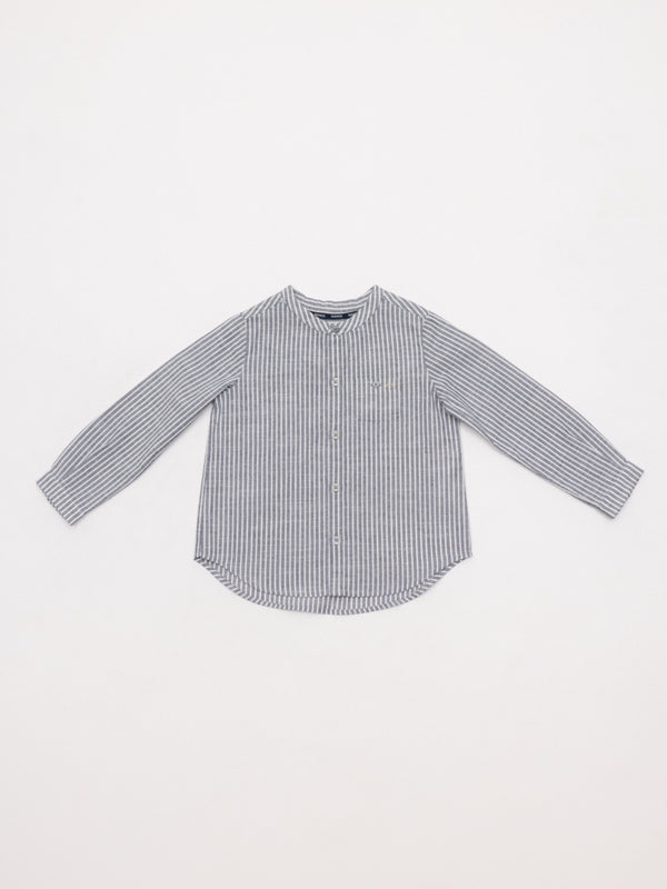 CAMISA POPELÍN RAYAS AZUL