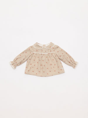 BLUSA VICHY ESTAMPADO NATA