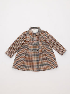 ABRIGO CRUZADO PATA DE GALLO MANTECO MULTICOLOR