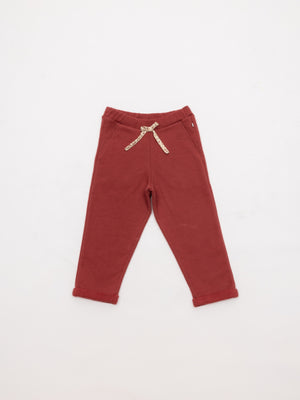 PANTALÓN FELPA LAZO GRANATE