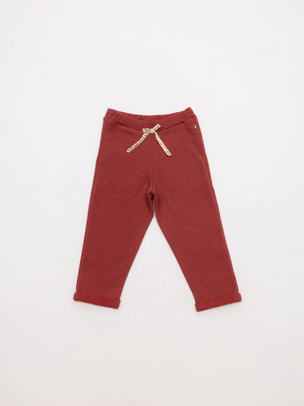 PANTALÓN FELPA LAZO GRANATE