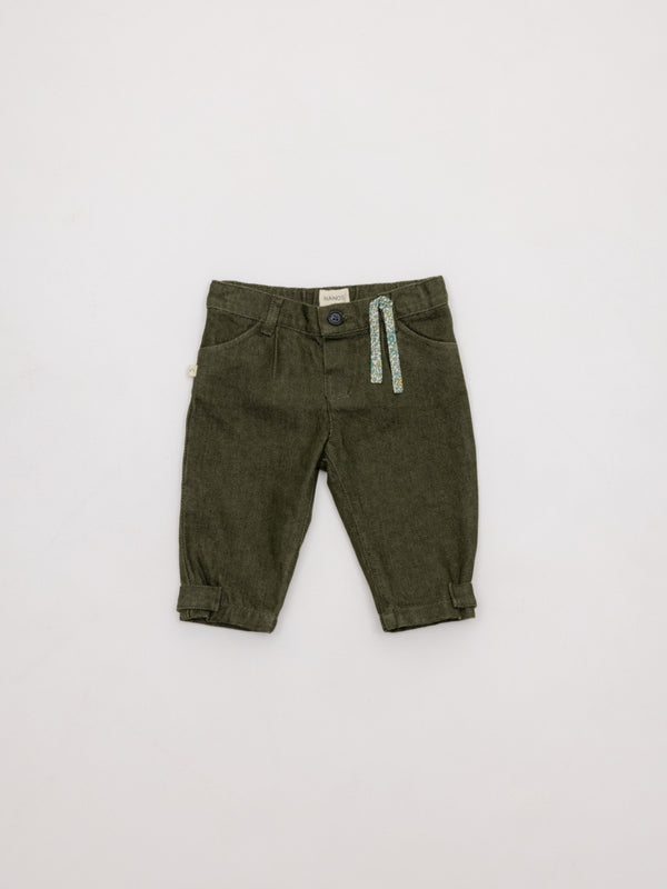 Pantalón gomas sarga soft lazo Liberty verde
