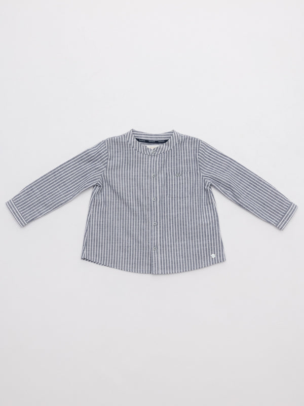 CAMISA POPELÍN RAYAS AZUL