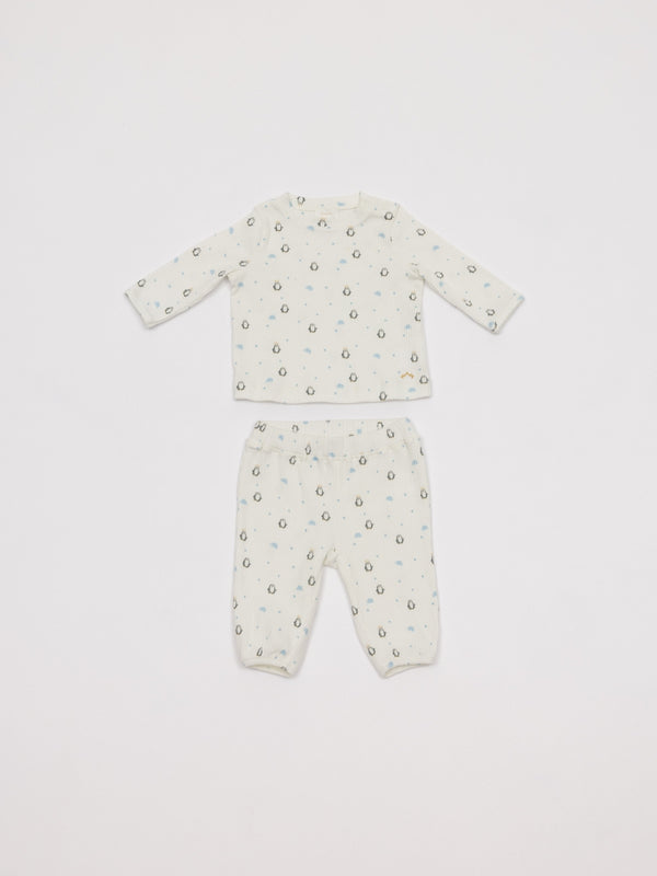 PIJAMA DOS PIEZAS PINGÜINO NATA