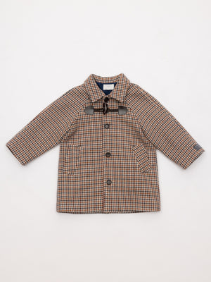 ABRIGO CRUZADO PATA DE GALLO MANTECO MULTICOLOR