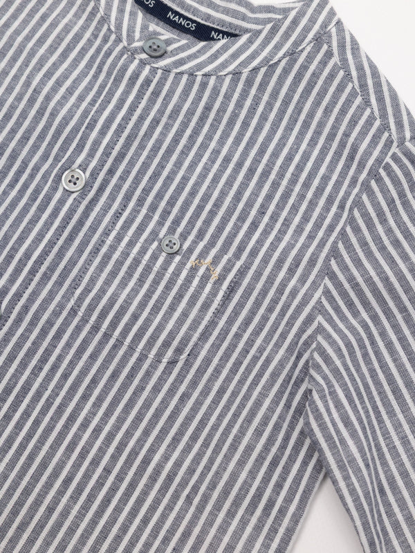 CAMISA POPELÍN RAYAS AZUL