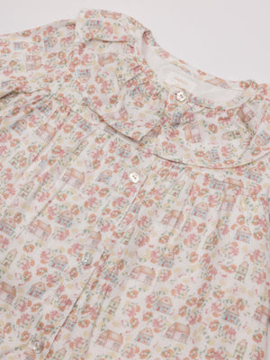 VESTIDO ESTAMPADA CASITAS NATA