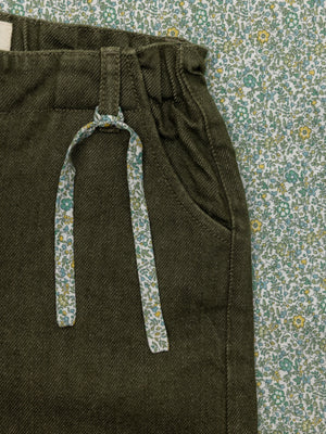 Pantalón gomas sarga soft lazo Liberty verde