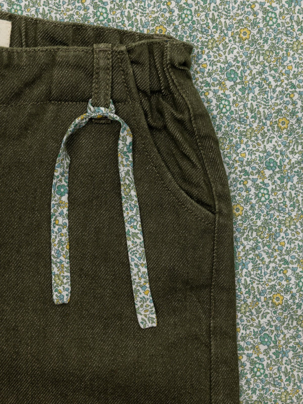 Pantalón gomas sarga soft lazo Liberty verde