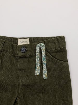 Pantalón gomas sarga soft lazo Liberty verde