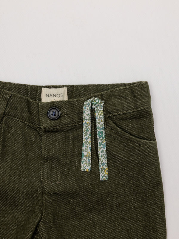 Pantalón gomas sarga soft lazo Liberty verde