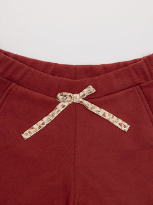 PANTALÓN FELPA LAZO GRANATE