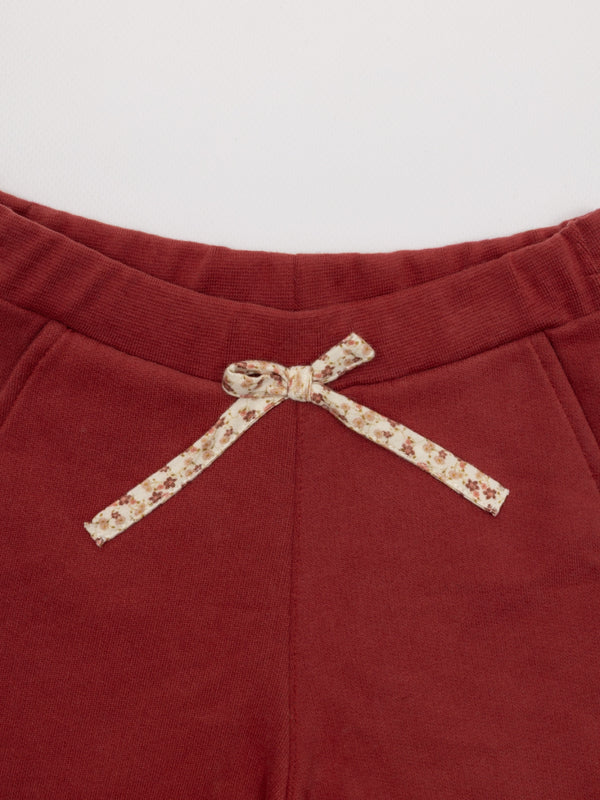 PANTALÓN FELPA LAZO GRANATE