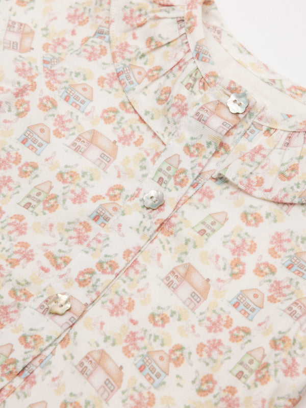 MINI CON BRAGUITA ESTAMPADA CASITAS NATA