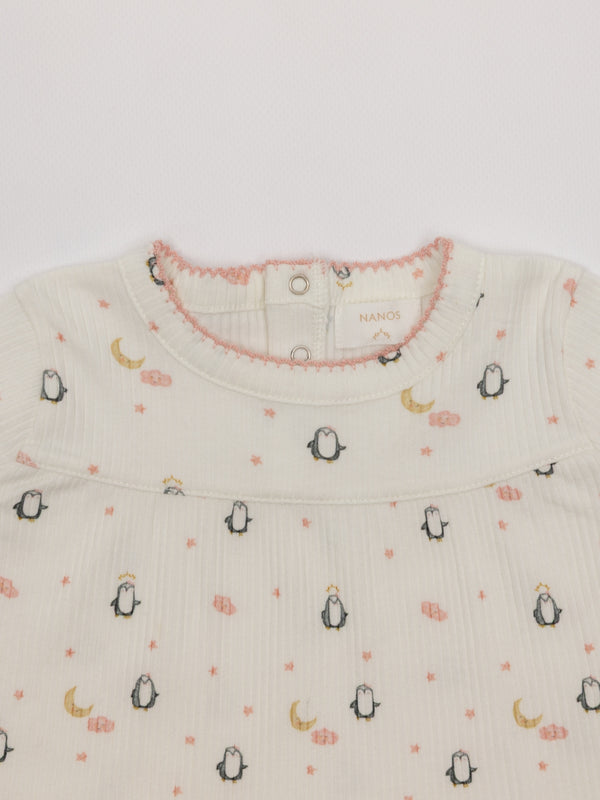 PIJAMA DOS PIEZAS PINGÜINA NATA