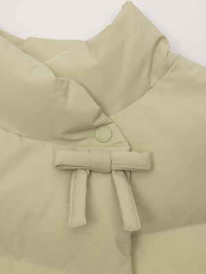 PLUMÍFERO CRUZADO LAZO VERDE CLARO