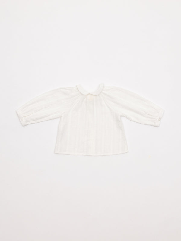 CAMISA ESTRUCTURA BORDADO BLANCO ROTO