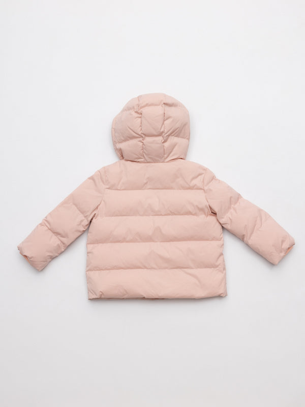 PLUMÍFERO FORRO FLORES ROSA PALO