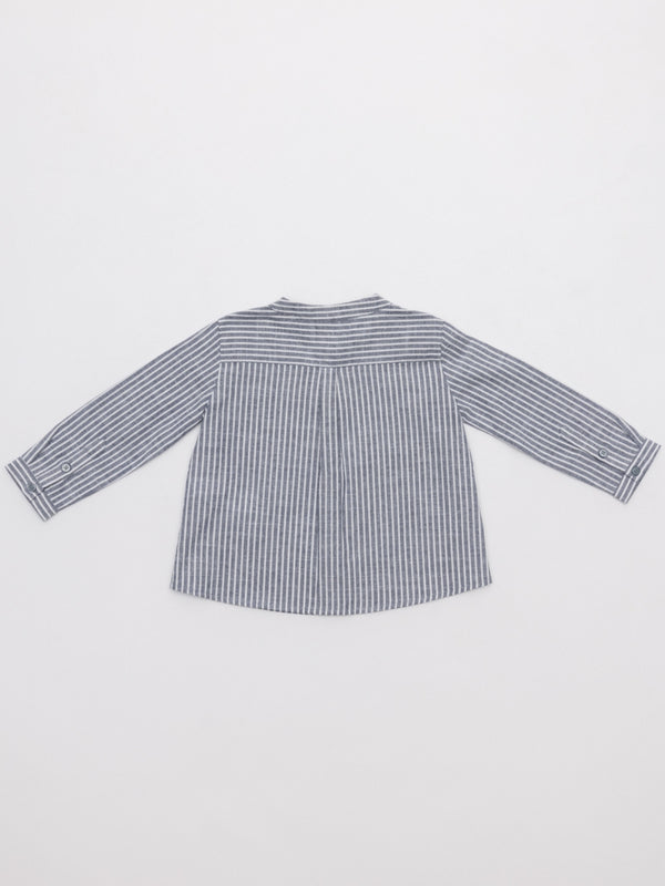 CAMISA POPELÍN RAYAS AZUL