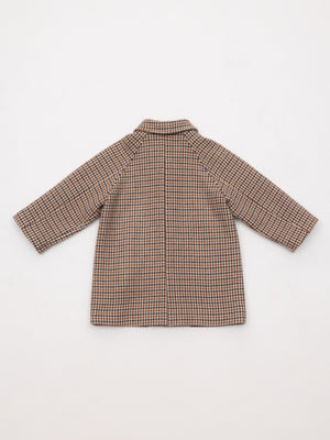 ABRIGO CRUZADO PATA DE GALLO MANTECO MULTICOLOR