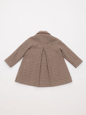 ABRIGO CRUZADO PATA DE GALLO MANTECO MULTICOLOR