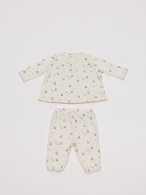 PIJAMA DOS PIEZAS PINGÜINA NATA
