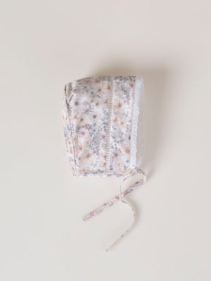 PINK FLOWER PRINT HOOD