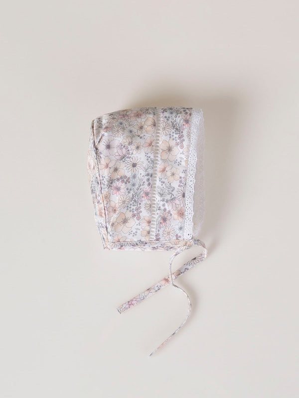 PINK FLOWER PRINT HOOD