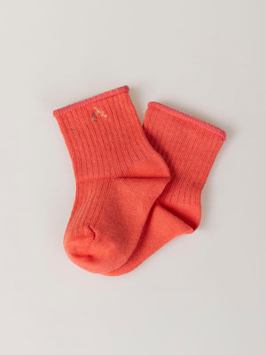 RED RIBBED SOCKS