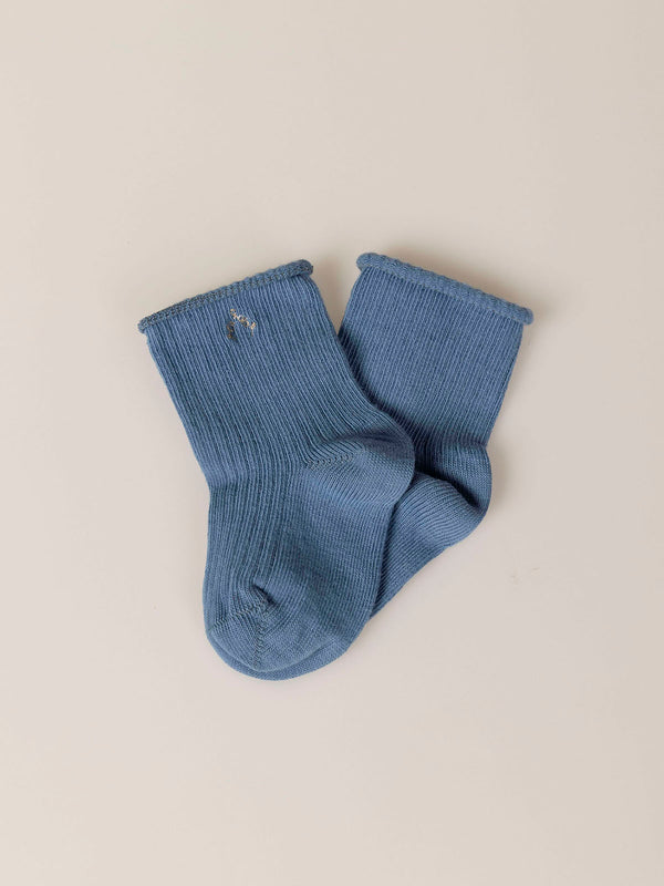 DELAVÉ INDIGO RIBBED SOCKS