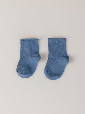 DELAVÉ INDIGO RIBBED SOCKS