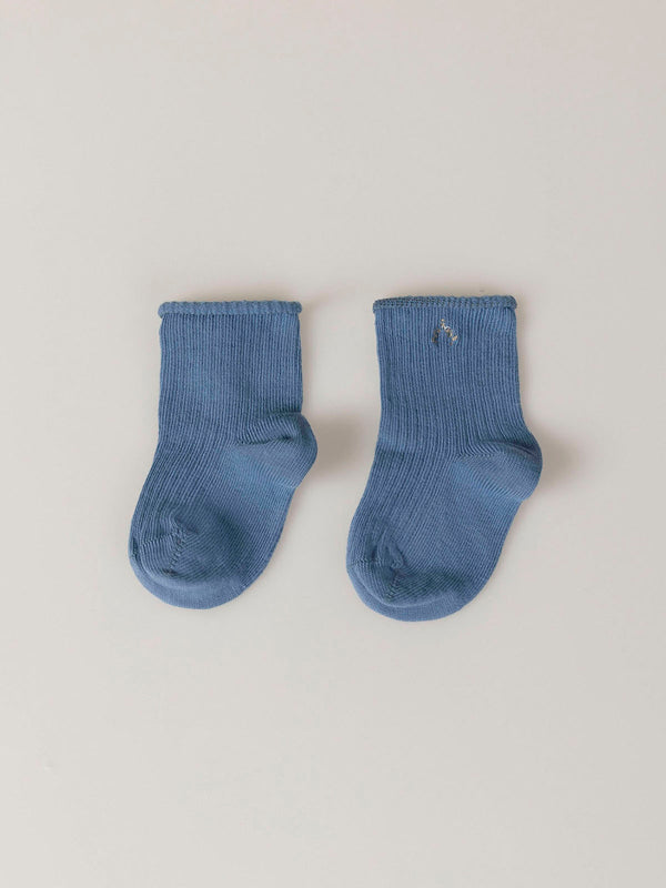 DELAVÉ INDIGO RIBBED SOCKS
