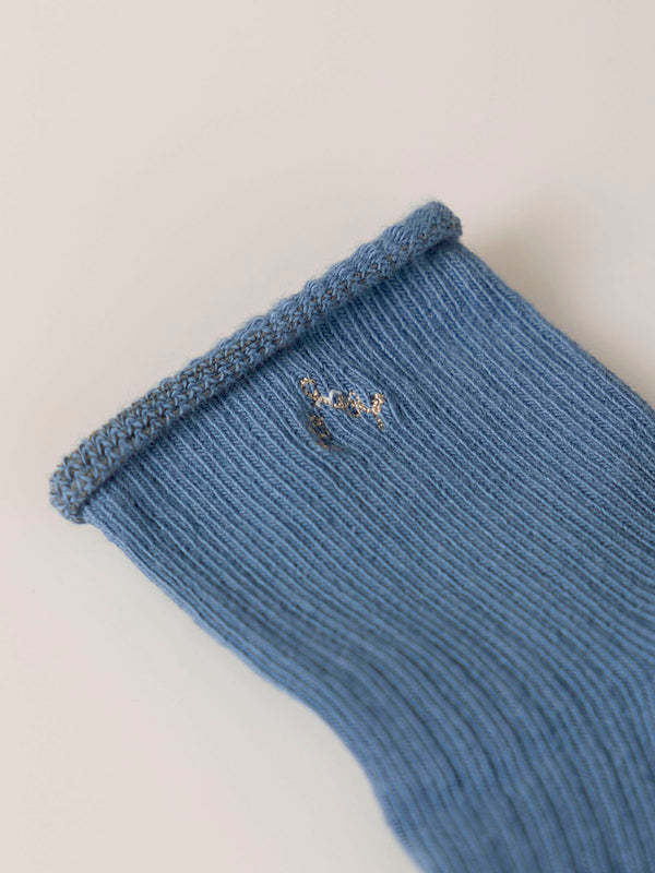 DELAVÉ INDIGO RIBBED SOCKS