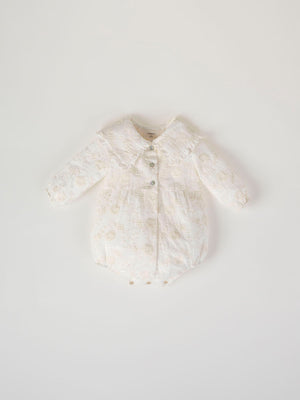 MAMELUCO SEDA BORDADA MAXI CUELLO MARFIL