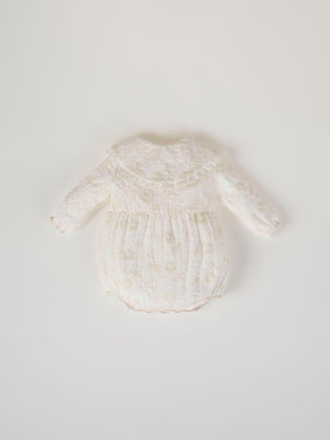 MAMELUCO SEDA BORDADA MAXI CUELLO MARFIL