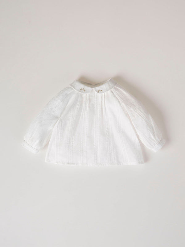 FALSE PLAIN CREAM BLOUSE