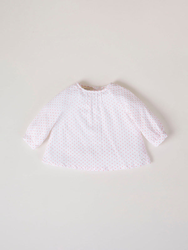 STRAWBERRY STARS CHIFFON BLOUSE STRAWBERRY