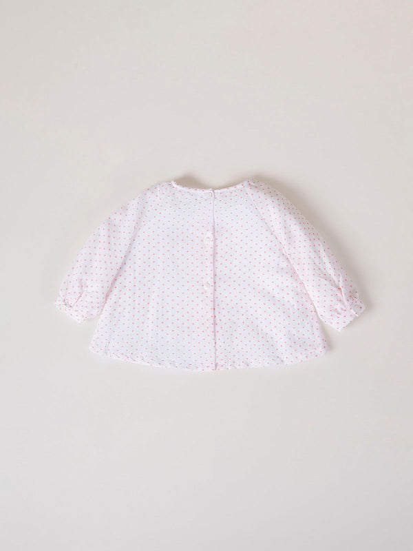 STRAWBERRY STARS CHIFFON BLOUSE STRAWBERRY