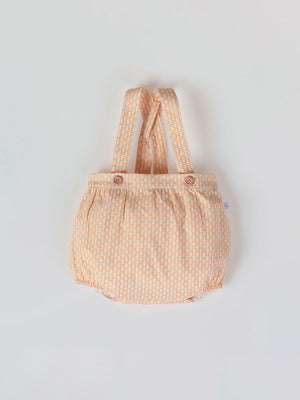 ROMPER WITH STRAPS MANDARIN STRUCTURE FABRIC