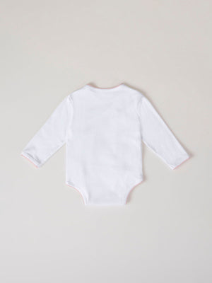 PINK CROSSED LONG SLEEVE BODYSUIT