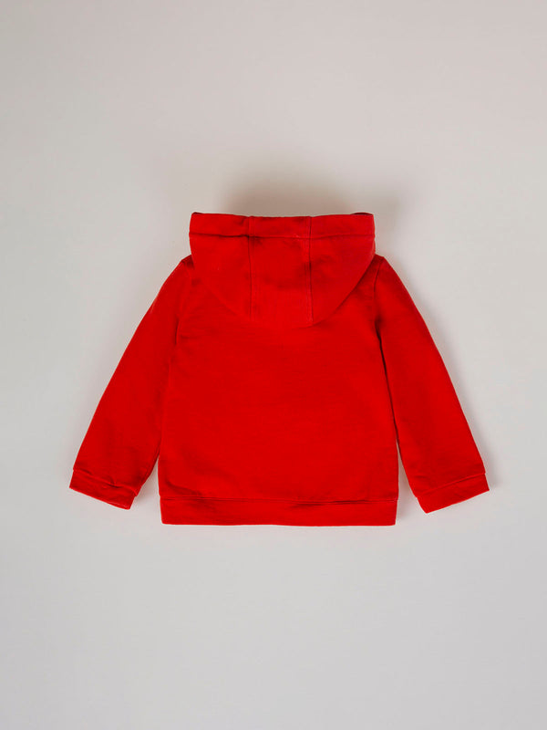 BASIC HOODED SWEATSHIRT NANOS LIGHT RED