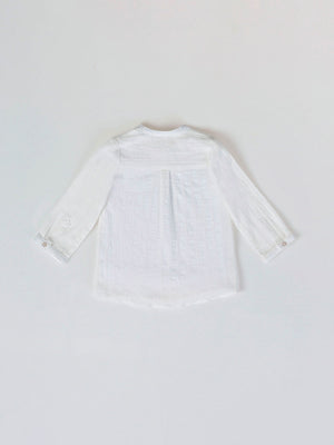 CAMISA CUELLO MAO ESTRUCTURA  BLANCO PURO