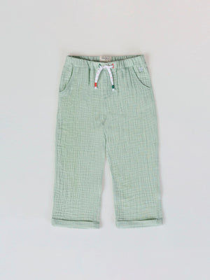 BAMBULA PANTS WITH LIGHT GREEN LACE DETAIL