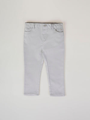 GREY TWILL FIVE POCKET PANTS