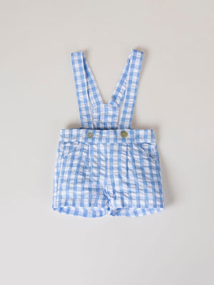 BLUE VICHY SHORTS WITH BRACES