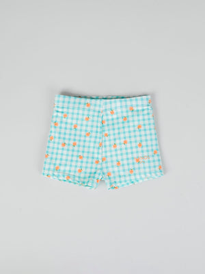 WATER GREEN VICHY PRINT SWIMSUIT