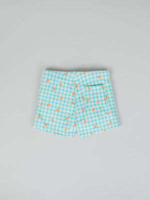 WATER GREEN VICHY PRINT SWIMSUIT