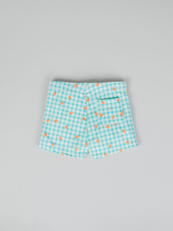 WATER GREEN VICHY PRINT SWIMSUIT