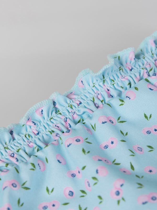 Braguita baño estampado arándanos azul claro