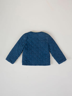 PADDED DENIM JACKET WITH BAMBULA LINING, MEDIUM BLUE